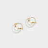 Anni Lu Petit White Swell Hoop Earrings