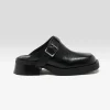 Miista Aroa Black Buckled Mules
