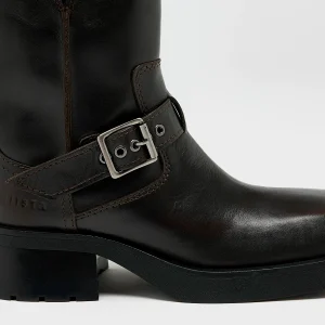 Miista Renate Brown Buckled Ankle Boots