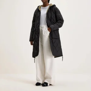 Taion Lange Militaire Mantel Met Kap