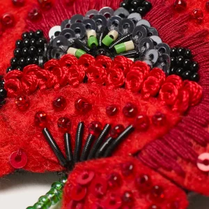 Trovelore Red Poppy Broche