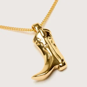 Wolf circus Cowboy Boot Charm Ketting